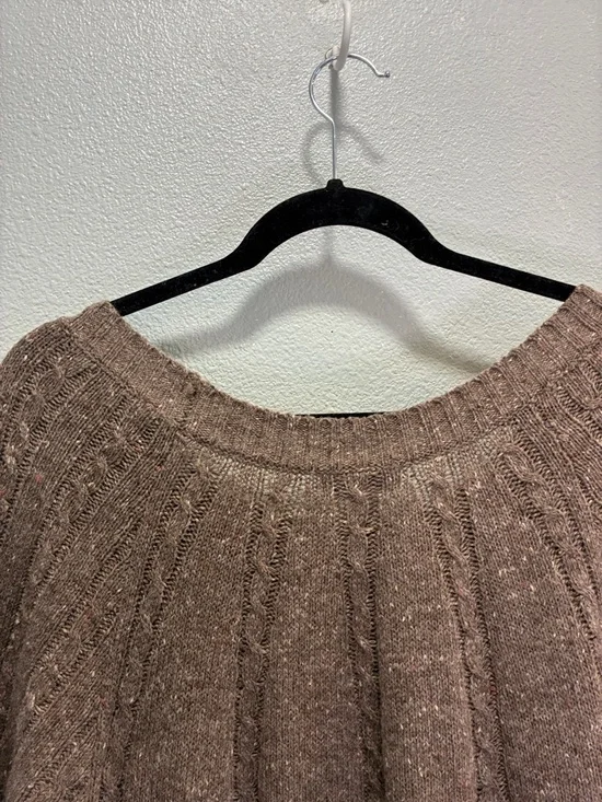 Great Northwest Clothing Co. Brown Scoop Neck Textured Fall Pullover Women’s L - Picture 5 of 5